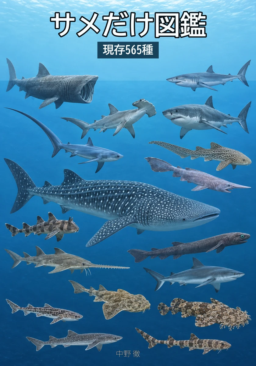 サメだけ図鑑 現存565種 表紙